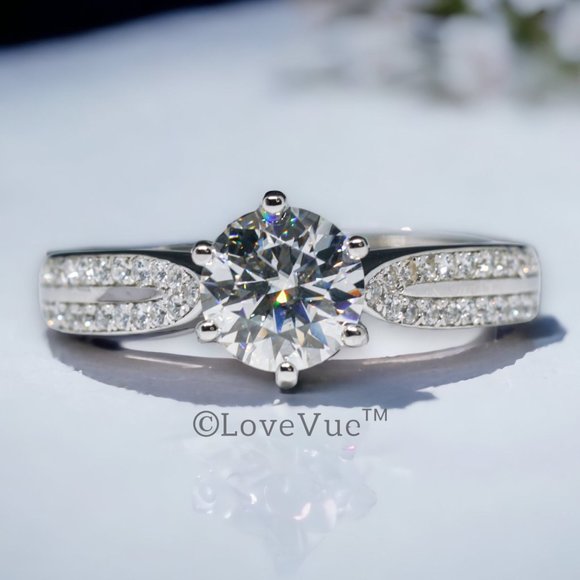 Certified 1ct. t.w. Diamond Solitaire Engagement Wedding Ring - Picture 6 of 15